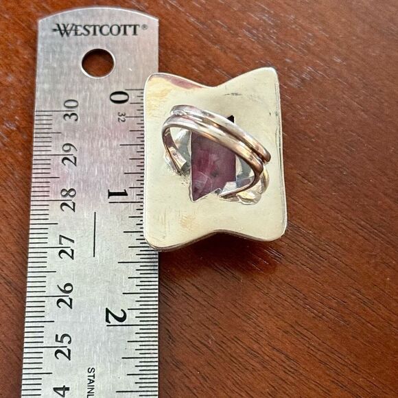 Unique Billiard Ball Lucky # 7 Statement Ring Sterling Silver Size 8 New - Picture 4 of 5